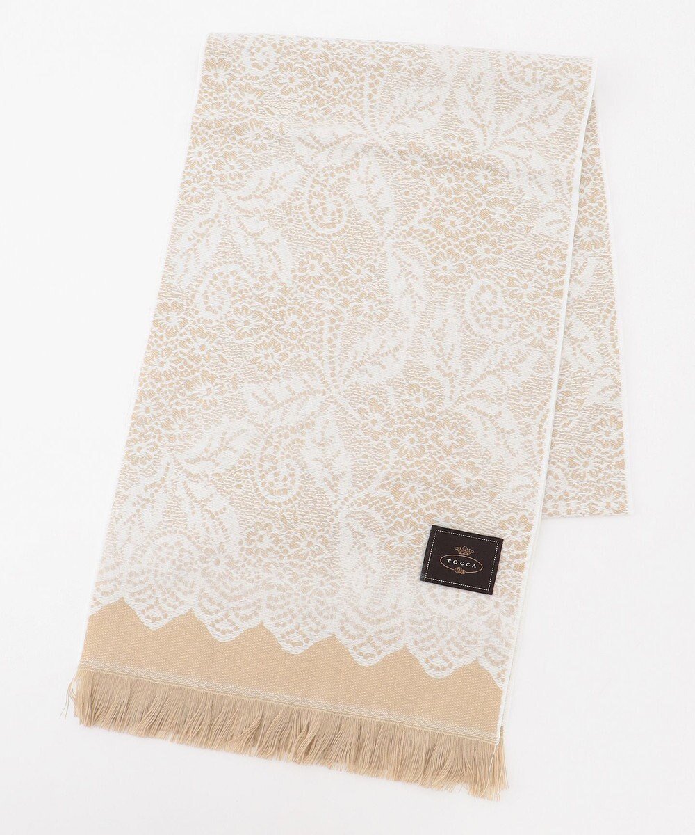 【トッカ/TOCCA】のJAQUARD LACE STOLE ストール インテリア・キッズ・メンズ・レディースファッション・服の通販 founy(ファニー) 　ファッション　Fashion　レディースファッション　WOMEN　2024年　2024　2024-2025秋冬・A/W　Aw/Autumn/Winter/Fw/Fall/2024-2025　A/W・秋冬　Aw・Autumn/Winter・Fw・Fall-Winter　冬　Winter　エレガント 上品　Elegant　ショール　Shawl　ジャカード　Jacquard　ストール　Stall　フェミニン　Feminine　フランス　France　モダン　Modern　レース　Race　ロマンティック　Romantic　ベージュ系|ID: prp329100004108646 ipo3291000000027949548