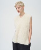 【エイトン/ATON】のALPACA FUR Vネックベスト WHITE|ID: prp329100004109751 ipo3291000000029642865