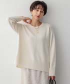 【23区/NIJYUSANKU】の【洗える】カシミヤブレンド クルーネック ニット ホワイト系|ID:prp329100004110807