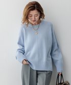 【23区/NIJYUSANKU】の【洗える】カシミヤブレンド クルーネック ニット サックスブルー系|ID:prp329100004110807