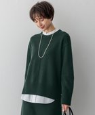 【23区/NIJYUSANKU】の【洗える】カシミヤブレンド クルーネック ニット グリーン系|ID:prp329100004110807