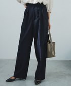 【23区/NIJYUSANKU】のナチュラルストレッチサキソニー タック ワイドパンツ ダークネイビー系|ID: prp329100004111965 ipo3291000000035669661