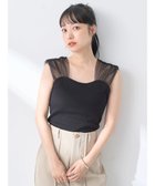 【アースミュージックアンドエコロジー/earth music&ecology】のチュールドッキングカップ付キャミソール 人気、トレンドファッション・服の通販 founy(ファニー) ファッション Fashion レディースファッション WOMEN トップス・カットソー Tops/Tshirt キャミソール / ノースリーブ No Sleeves A/W・秋冬 Aw・Autumn/Winter・Fw・Fall-Winter おすすめ Recommend インナー Inner カッティング Cutting キャミソール Camisole コンパクト Compact ショルダー Shoulder ポケット Pocket thumbnail Black|ID: prp329100004111984 ipo3291000000028001674