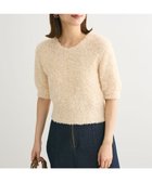 【グリーンパークス/Green Parks】のテープヤーン半袖ニットプルオーバー Light Beige|ID:prp329100004111992