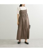 【グリーンパークス/Green Parks】のレザー風キャミワンピース Gray Beige|ID:prp329100004111997