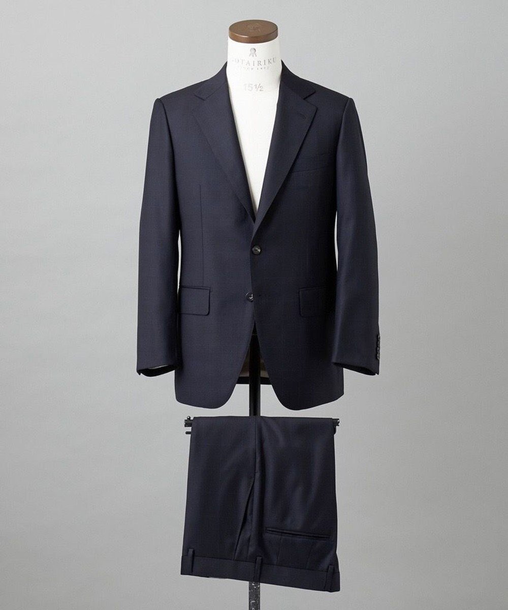 【五大陸/gotairiku / MEN】の【Loro Piana Fabric】365 通年スーツ(ネイビー×格子) 人気、トレンドファッション・服の通販 founy(ファニー) 　ファッション　Fashion　メンズファッション　MEN　セットアップ　Setup/Men　A/W・秋冬　Aw・Autumn/Winter・Fw・Fall-Winter　スーツ　Suit　セットアップ　Set Up　フィット　Fit　レギュラー　Regular　 other-1|ID: prp329100004112027 ipo3291000000029481453