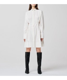 【アンクレイヴ/uncrave】の【手洗い可】コットンツイル シャツワンピース(uncrave WHITE) 人気、トレンドファッション・服の通販 founy(ファニー) ファッション Fashion レディースファッション WOMEN ワンピース Dress シャツワンピース Shirt Dresses シンプル Simple 雑誌 Magazine タートル Turtle ツイル Twill フィット Fit フレア Flare ペプラム Peplum ボックス Box モダン Modern レギンス Leggings ロング Long A/W・秋冬 Aw・Autumn/Winter・Fw・Fall-Winter エレガント 上品 Elegant |ID:prp329100004112186