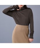 【アンクレイヴ/uncrave】のアルビニスタシフォン ハイネック カットソー(uncrave STANDARD) チャコールブラウン|ID:prp329100004112243