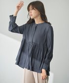 【エニィ スィス/any SiS】の【洗える】かさねシャーリング ブラウス 人気、トレンドファッション・服の通販 founy(ファニー) ファッション Fashion レディースファッション WOMEN トップス・カットソー Tops/Tshirt シャツ/ブラウス Shirts/Blouses A/W・秋冬 Aw・Autumn/Winter・Fw・Fall-Winter カフス Cuffs シャーリング Shirring ツイル Twill フェミニン Feminine エレガント 上品 Elegant 洗える Washable thumbnail ダークブルー|ID: prp329100004112265 ipo3291000000028003030