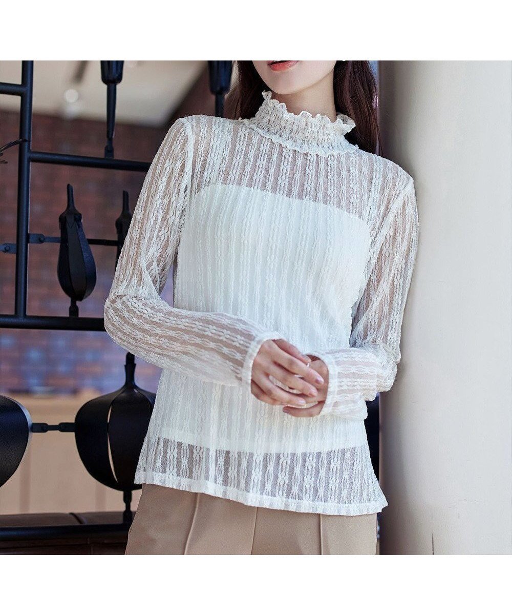 【ティアクラッセ/Tiaclasse】の【選べる4type】ハイネックカットソートップス 人気、トレンドファッション・服の通販 founy(ファニー) 　ファッション　Fashion　レディースファッション　Fashion for Women　トップス・カットソー　Cut & Sew Tops　シャツ・ブラウス・オフィスカジュアル　Elegant Blouses & Button-Ups　ロングTシャツ・Tシャツ　Longline T-Shirts & Tees　カットソー・ベーシックTシャツ　Cut-and-Sewn Tops / Stretch Tees & Basics　カットソー　Cut and Sewn Top　キャミソール　Camisole, Spaghetti Strap Top　ギャザー　Gathered, Ruffled　シアー　Sheer, See-Through　シューズ　Shoes, Footwear　シンプル　Simple, Minimal　ストレッチ　Stretch, Stretchy Fabric　チュニック　Tunic, Long Top　ハイネック　High Neck, Mock Neck　フィット　Fit, Slim Fit　フラワー　Flower, Floral　フリル　Frill, Ruffle　ポケット　Pocket, Pocket Detail　無地　Plain, Solid Color　レース　Lace, Lace Fabric　A/W・秋冬　Autumn/Winter　S/S・春夏　SS, Spring/Summer, Warm Season　再入荷　Restock / Back in Stock　夏　Summer　エレガント 上品　Elegant　新作・新入荷　New Arrivals / New In　 other-1|ID: prp329100004113178 ipo3291000000032747004