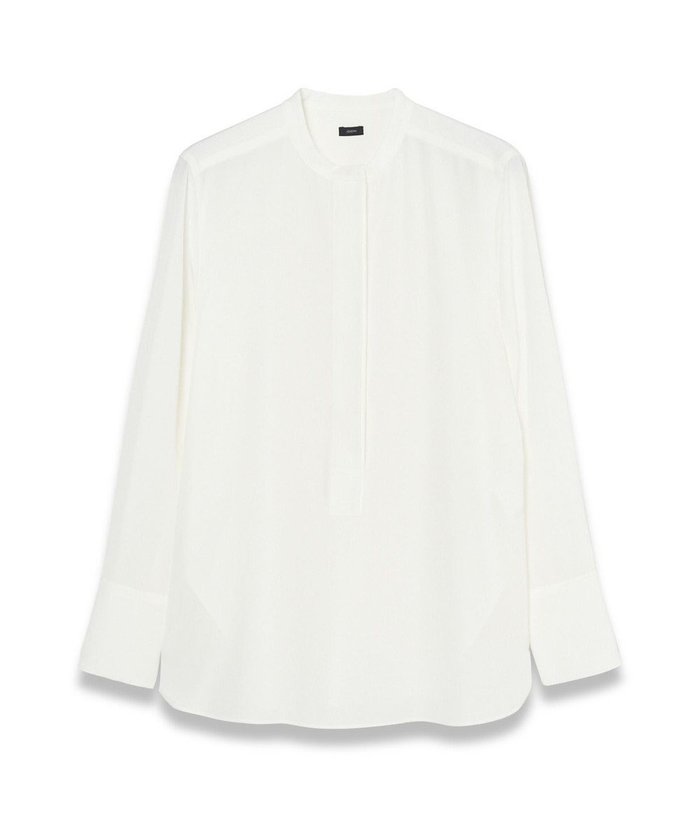【ジョゼフ/JOSEPH】の【WEB OUTLET限定・洗える】テックデシン モロカンネックブラウス インテリア・キッズ・メンズ・レディースファッション・服の通販 founy(ファニー) https://founy.com/ ファッション Fashion レディースファッション Fashion for Women トップス・カットソー Cut & Sew Tops シャツ・ブラウス・オフィスカジュアル Elegant Blouses & Button-Ups 洗える Machine Washable シルク Silk, 100% Silk シンプル Simple, Minimal スペシャル Special, Limited Edition ドレープ Drape, Draping Fabric フィット Fit, Slim Fit レギュラー Regular, Standard Fit A/W・秋冬 Autumn/Winter アウトレット Outlet / Clearance |ID: prp329100004118600 ipo3291000000034757183
