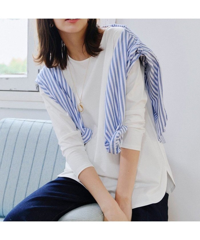 【ティアクラッセ/Tiaclasse】の【選べる裾・洗える】 レイヤードヘムカットソーTシャツ インテリア・キッズ・メンズ・レディースファッション・服の通販 founy(ファニー) https://founy.com/ ファッション Fashion レディースファッション Ladies' Fashion Online トップス・カットソー Tops/Tshirt シャツ/ブラウス Shirts/Blouses ロング / Tシャツ T-Shirts カットソー Cut and Sewn アクセサリー Accessories インナー Inner ウォッシャブル Washable 洗える Washable カットソー Cut And Sew カーディガン Cardigan 切替 Switching スリット Slit チュニック Tunic 長袖 Long Sleeve ポケット Pocket 無地 Plain Color ロング Long A/W・秋冬 Aw・Autumn/Winter・Fw・Fall-Winter S/S・春夏 Ss・Spring/Summer 再入荷 Restock/Back In Stock/Re Arrival 夏 Summer NEW・新作・新着・新入荷 New Arrivals |ID: prp329100004118613 ipo3291000000032654867