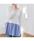 【ティアクラッセ/Tiaclasse】の【選べる裾・洗える】 レイヤードヘムカットソーTシャツ オフ×ネイビーストライプ裾フレア|ID: prp329100004118613 ipo3291000000032654880