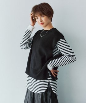 【エニィファム/any FAM】の【洗濯機可】スリットニットベスト 人気、トレンドファッション・服の通販 founy(ファニー) ファッション Fashion レディースファッション WOMEN アウター Coat Outerwear トップス・カットソー Tops/Tshirt ニット Knit Tops ベスト/ジレ Gilets/Vests A/W・秋冬 Aw・Autumn/Winter・Fw・Fall-Winter おすすめ Recommend アクリル Acrylic シンプル Simple スラックス Slacks スリット Slit デニム Denim ベスト Vest ベーシック Basic |ID:prp329100004118652