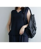 【エニィファム/any FAM】の【洗濯機可】Vネックラメニットベスト 人気、トレンドファッション・服の通販 founy(ファニー) ファッション Fashion レディースファッション WOMEN アウター Coat Outerwear トップス・カットソー Tops/Tshirt ニット Knit Tops ベスト/ジレ Gilets/Vests Vネック V-Neck A/W・秋冬 Aw・Autumn/Winter・Fw・Fall-Winter シンプル Simple デニム Denim ベスト Vest 畦 Ridge thumbnail ネイビー×ブラックラメ|ID: prp329100004118685 ipo3291000000028072580