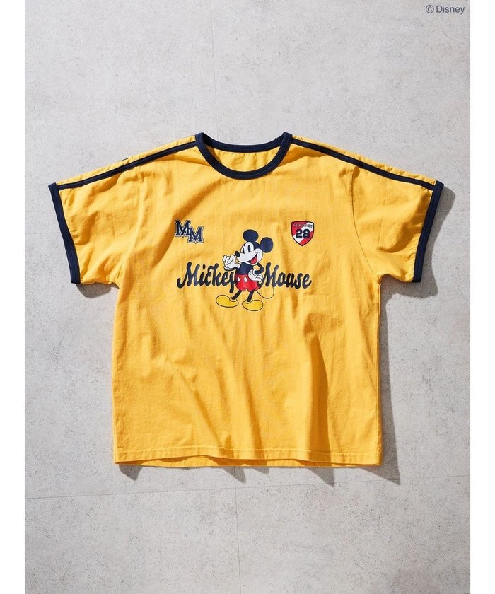 【アメリカンホリック/AMERICAN HOLIC】のラインTシャツ Yellow/Disney インテリア・キッズ・メンズ・レディースファッション・服の通販 founy(ファニー) https://founy.com/ ファッション Fashion レディースファッション WOMEN トップス・カットソー Tops/Tshirt シャツ/ブラウス Shirts/Blouses ロング / Tシャツ T-Shirts カットソー Cut and Sewn S/S・春夏 Ss・Spring/Summer カットソー Cut And Sew サッカー Soccer デニム Denim トレンド Trend フロント Front プリント Print 夏 Summer 春 Spring |ID: prp329100004118848 ipo3291000000028073113