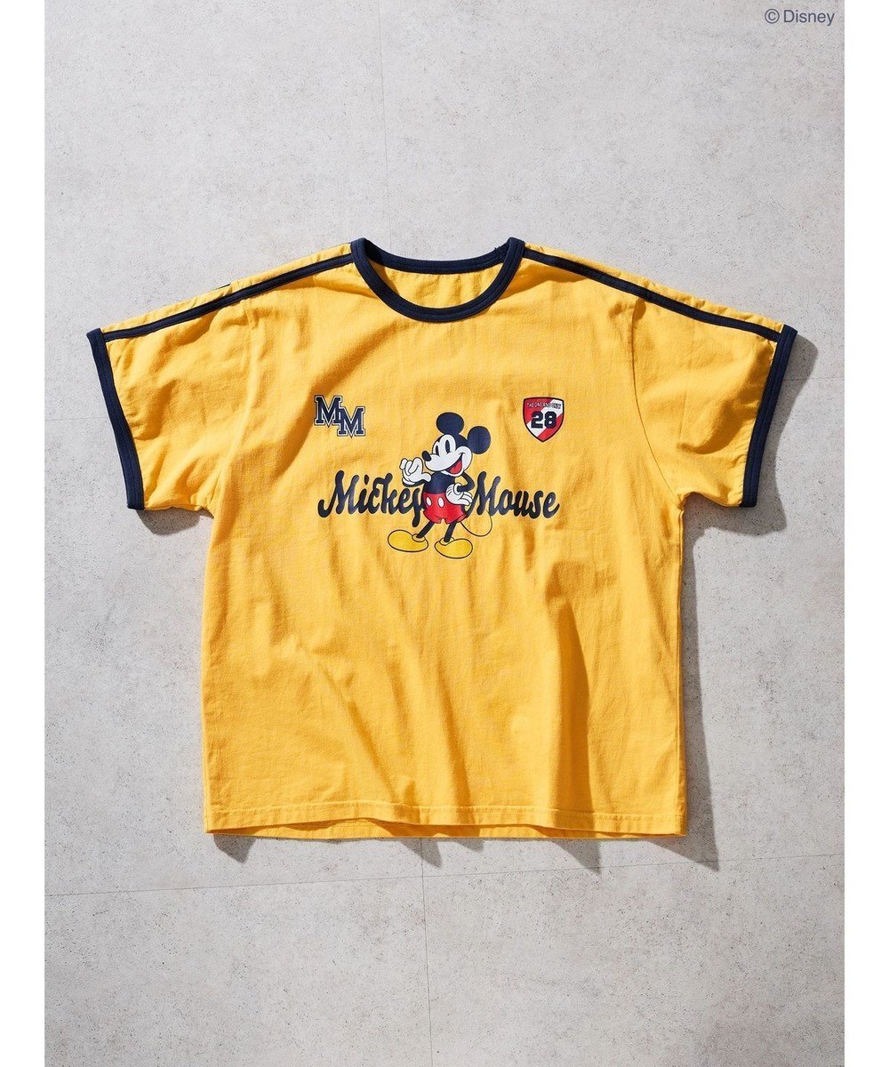 【アメリカンホリック/AMERICAN HOLIC】のラインTシャツ Yellow/Disney 人気、トレンドファッション・服の通販 founy(ファニー) 　ファッション　Fashion　レディースファッション　WOMEN　トップス・カットソー　Tops/Tshirt　シャツ/ブラウス　Shirts/Blouses　ロング / Tシャツ　T-Shirts　カットソー　Cut and Sewn　S/S・春夏　Ss・Spring/Summer　カットソー　Cut And Sew　サッカー　Soccer　デニム　Denim　トレンド　Trend　フロント　Front　プリント　Print　夏　Summer　春　Spring　 other-1|ID: prp329100004118848 ipo3291000000028073113