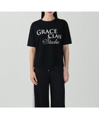 【グレース コンチネンタル/GRACE CONTINENTAL】のレタードシルケットTシャツ ブラック|ID: prp329100004118935 ipo3291000000028077619