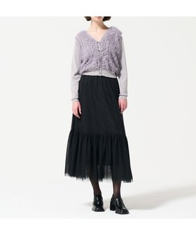 【グレース コンチネンタル/GRACE CONTINENTAL】 ギャザーフリルニットカーディガン人気、トレンドファッション・服の通販 founy(ファニー) ファッション Fashion レディースファッション WOMEN トップス・カットソー Tops/Tshirt ニット Knit Tops カーディガン Cardigans A/W・秋冬 Aw・Autumn/Winter・Fw・Fall-Winter S/S・春夏 Ss・Spring/Summer カーディガン Cardigan チュール Tulle フリル Frills フロント Front 夏 Summer |ID:prp329100004118988