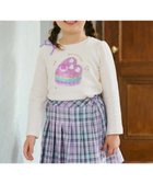 【エニファム/any FAM / KIDS】のミラクルスパンコール長袖Tシャツ エクリュ(ケーキ×ピアノ)|ID:prp329100004119009