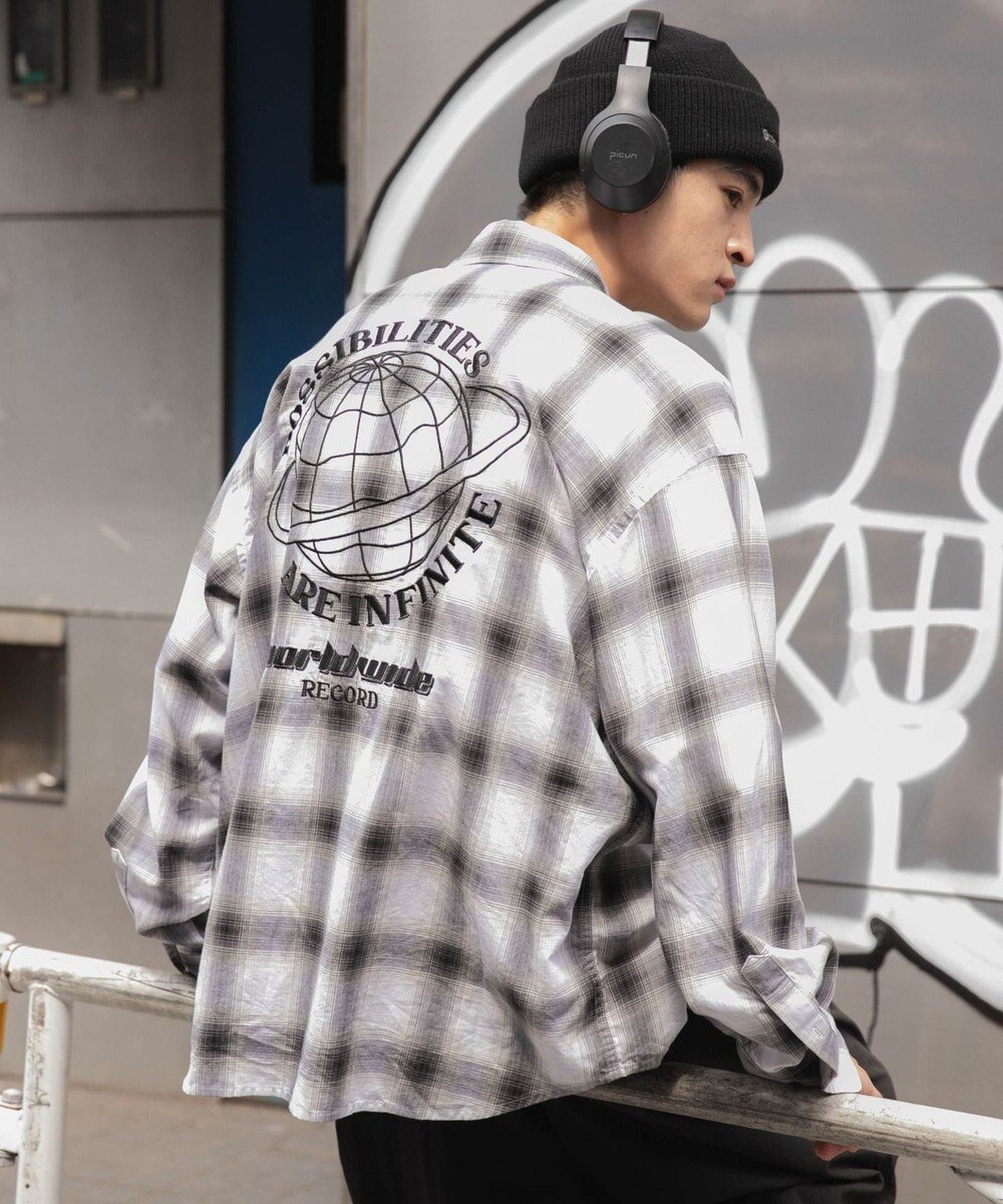 【ウィゴー/WEGO / MEN】のオンブレチェックグラフィックシャツ(LS) 人気、トレンドファッション・服の通販 founy(ファニー) 　ファッション　Fashion　メンズファッション　MEN　トップス・カットソー　Tops/Tshirt/Men　シャツ　Shirts　インナー　Inner　春　Spring　秋　Autumn/Fall　カーゴパンツ　Cargo Pants　グラデーション　Gradation　スマホ　Smartphone　チェック　Check　デニム　Denim　定番　Standard　プリント　Print　羽織　Haori　リラックス　Relax　ルーズ　Loose　A/W・秋冬　Aw・Autumn/Winter・Fw・Fall-Winter　おすすめ　Recommend　夏　Summer　 other-1|ID: prp329100004119019 ipo3291000000029225207