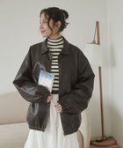 【ウィゴー/WEGO】の【ユニセックス着用ITEM/MLサイズ展開】USPOLOフェイクレザージャケット ブラウン|ID:prp329100004119025