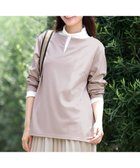 【ティアクラッセ/Tiaclasse】の【洗える】キーネックカットソートップス グレージュ|ID: prp329100004119083 ipo3291000000031865417