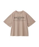 【クラフトスタンダードブティック/CRAFT STANDARD BOUTIQUE】のフレア袖SOLUTIONロゴTee Beige|ID: prp329100004119866 ipo3291000000028091345