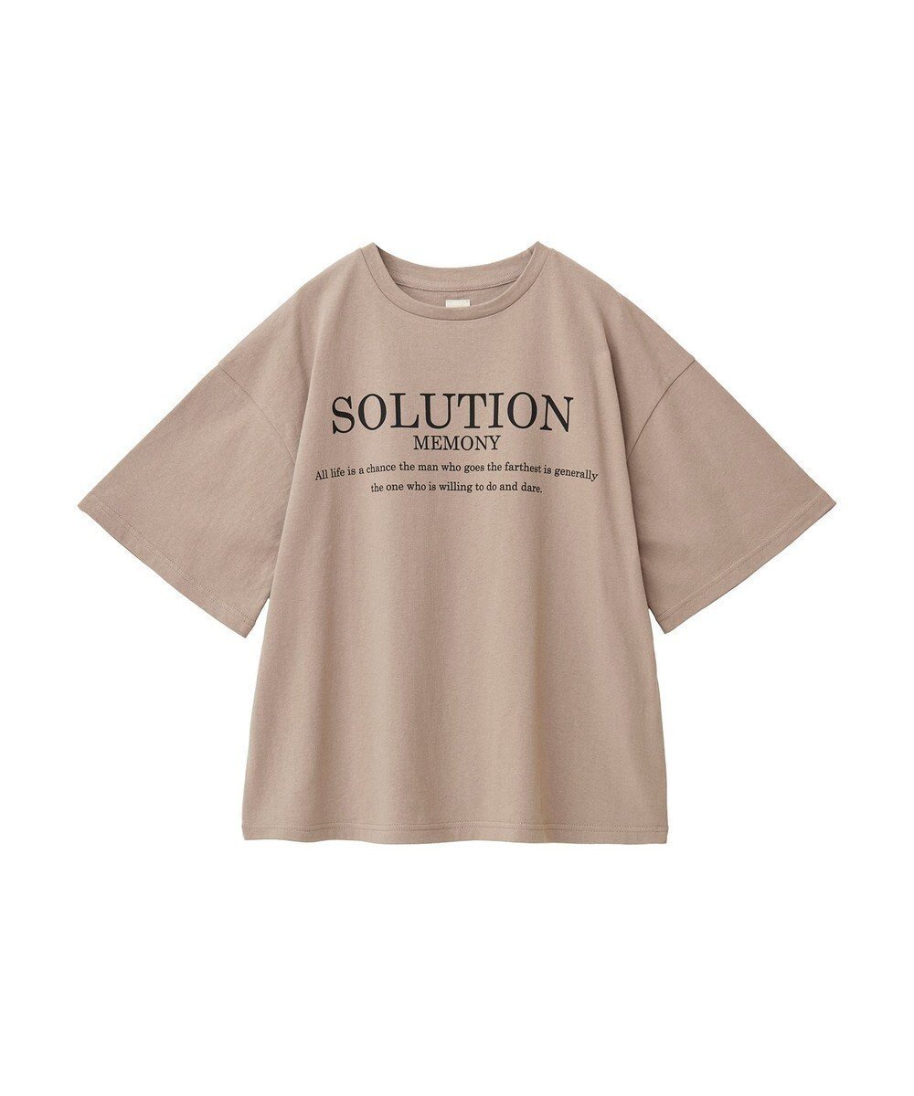 【クラフトスタンダードブティック/CRAFT STANDARD BOUTIQUE】のフレア袖SOLUTIONロゴTee インテリア・キッズ・メンズ・レディースファッション・服の通販 founy(ファニー) 　ファッション　Fashion　レディースファッション　WOMEN　トップス・カットソー　Tops/Tshirt　シャツ/ブラウス　Shirts/Blouses　ロング / Tシャツ　T-Shirts　カットソー　Cut and Sewn　カットソー　Cut And Sew　スタイリッシュ　Stylish　スマート　Smart　トレンド　Trend　フレア　Flare　フロント　Front　プレーン　Plane　ボトム　Bottom　ポケット　Pocket　ワイド　Wide　A/W・秋冬　Aw・Autumn/Winter・Fw・Fall-Winter　おすすめ　Recommend　2024年　2024　2024-2025秋冬・A/W　Aw/Autumn/Winter/Fw/Fall/2024-2025　Beige|ID: prp329100004119866 ipo3291000000028091345