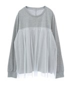 【クラフトスタンダードブティック/CRAFT STANDARD BOUTIQUE】のギャザーチュール重ねプルオーバー Gray Mixture|ID: prp329100004119867 ipo3291000000028091350