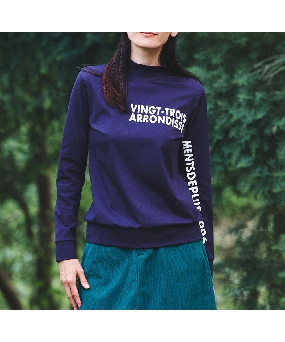 【23区 ゴルフ/NIJYUSANKU GOLF】の【WOMEN】【吸水速乾/UVカット】スポーティ モックネックシャツ インテリア・キッズ・メンズ・レディースファッション・服の通販 founy(ファニー) 　ファッション　Fashion　レディースファッション　WOMEN　トップス・カットソー　Tops/Tshirt　シャツ/ブラウス　Shirts/Blouses　パーカ　Sweats　スウェット　Sweat　グラフィック　Graphic　吸水　Water Absorption　スウェット　Sweat　スポーティ　Sporty　パープル　Purple　ブルゾン　Blouson　ベスト　Vest　メッシュ　Mesh　メンズ　Mens　A/W・秋冬　Aw・Autumn/Winter・Fw・Fall-Winter　ネイビー系|ID: prp329100004119887 ipo3291000000031930230