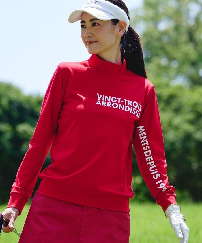 【23区 ゴルフ/NIJYUSANKU GOLF】の【WOMEN】【吸水速乾/UVカット】スポーティ モックネックシャツ インテリア・キッズ・メンズ・レディースファッション・服の通販 founy(ファニー) https://founy.com/ ファッション Fashion レディースファッション Fashion for Women トップス・カットソー Cut & Sew Tops シャツ・ブラウス・オフィスカジュアル Elegant Blouses & Button-Ups レディースパーカー・カジュアルフーディー Casual Hoodies & Sweatshirts スウェット・クルーネックトップス Sweatshirts & Crewnecks / Relaxed Fit Sweat Tops グラフィック Graphic, Graphic Design 吸水 Absorbent, Quick-Dry スウェット / スエット Sweatshirt, Sweatwear スポーティ Sporty, Casual Athletic パープル Purple, Violet ブルゾン Blouson, Bomber Jacket ベスト Vest, Waistcoat メッシュ Mesh, Net Fabric メンズ Men's, Menswear A/W・秋冬 Autumn/Winter |ID: prp329100004119887 ipo3291000000032587837