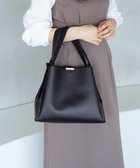 【組曲/KUMIKYOKU】のノットデザイントートバッグ 人気、トレンドファッション・服の通販 founy(ファニー) ファッション Fashion レディースファッション WOMEN バッグ Bag ポケット Pocket モダン Modern ビジネス 仕事 通勤 Business 台形 Trapezoid thumbnail ブラック系|ID: prp329100004120825 ipo3291000000028109965