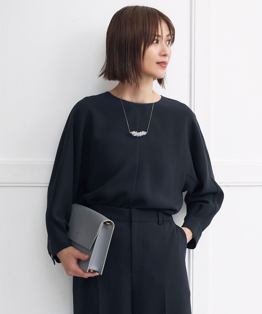 【自由区/JIYU-KU】の【カタログ掲載・セットアップ対応】トリアセダブルクロス ブラウス インテリア・キッズ・メンズ・レディースファッション・服の通販 founy(ファニー) 　ファッション　Fashion　レディースファッション　Fashion for Women　トップス・カットソー　Cut & Sew Tops　シャツ・ブラウス・オフィスカジュアル　Elegant Blouses & Button-Ups　セットアップ　Matching Sets　レディーストップス・ブラウス　Tops & Blouses / Assorted Women's Tops　ジャケット　Jacket, Outerwear　ストレッチ　Stretch, Stretchy Fabric　スリーブ　Sleeve, Long Sleeve / Short Sleeve　セットアップ　Set-Up, Coordinated Outfit　フォルム　Silhouette, Form　A/W・秋冬　Autumn/Winter　S/S・春夏　SS, Spring/Summer, Warm Season　おすすめ　Recommended / Our Picks　夏　Summer　セレモニー　Ceremony　ビジネス 仕事 通勤　Business / Work / Commuting　ネイビー|ID: prp329100004121980 ipo3291000000033571120