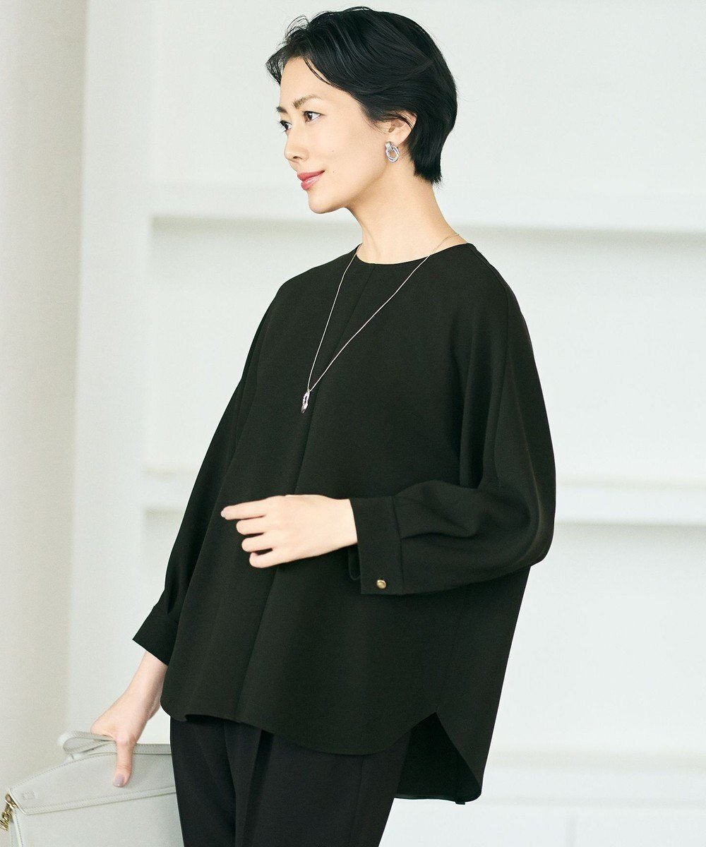 【自由区/JIYU-KU】の【カタログ掲載・セットアップ対応】トリアセダブルクロス ブラウス インテリア・キッズ・メンズ・レディースファッション・服の通販 founy(ファニー) 　ファッション　Fashion　レディースファッション　Fashion for Women　トップス・カットソー　Cut & Sew Tops　シャツ・ブラウス・オフィスカジュアル　Elegant Blouses & Button-Ups　セットアップ　Matching Sets　レディーストップス・ブラウス　Tops & Blouses / Assorted Women's Tops　ジャケット　Jacket, Outerwear　ストレッチ　Stretch, Stretchy Fabric　スリーブ　Sleeve, Long Sleeve / Short Sleeve　セットアップ　Set-Up, Coordinated Outfit　フォルム　Silhouette, Form　A/W・秋冬　Autumn/Winter　S/S・春夏　SS, Spring/Summer, Warm Season　おすすめ　Recommended / Our Picks　夏　Summer　セレモニー　Ceremony　ビジネス 仕事 通勤　Business / Work / Commuting　ブラック|ID: prp329100004121980 ipo3291000000034609616