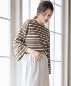 【23区/NIJYUSANKU】の【SLOW/一部店舗限定】2WAYデザイン TEE カーキxオフボーダー|ID: prp329100004121995 ipo3291000000028127997