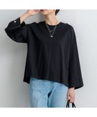 【23区/NIJYUSANKU】の【SLOW/一部店舗限定】2WAYデザイン TEE 人気、トレンドファッション・服の通販 founy(ファニー) ファッション Fashion レディースファッション WOMEN トップス・カットソー Tops/Tshirt シャツ/ブラウス Shirts/Blouses ロング / Tシャツ T-Shirts カットソー Cut and Sewn カットソー Cut And Sew カフス Cuffs スリーブ Sleeve ドロップ Drop フレアースリーブ Flared Sleeves ベーシック Basic ボーダー Border 無地 Plain Color ループ Loop A/W・秋冬 Aw・Autumn/Winter・Fw・Fall-Winter おすすめ Recommend 2024年 2024 2024-2025秋冬・A/W Aw/Autumn/Winter/Fw/Fall/2024-2025 thumbnail ブラック系|ID: prp329100004121995 ipo3291000000028128004