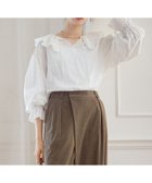 【23区/NIJYUSANKU】の【SLOW/一部店舗限定】テンセルコットンジョーゼット フリル ブラウス ホワイト系|ID: prp329100004122111 ipo3291000000032686687