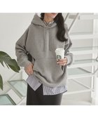 【ウィゴー/WEGO】の【ユニセックス着用ITEM/裏起毛】リラックスフィットスウェットプルパーカー 杢グレー|ID:prp329100004123466