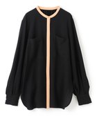 【ベイジ,/BEIGE,】の【洗える】SIBYLLE / 配色カラーロングパフスリーブブラウス 人気、トレンドファッション・服の通販 founy(ファニー) ファッション Fashion レディースファッション WOMEN トップス・カットソー Tops/Tshirt シャツ/ブラウス Shirts/Blouses A/W・秋冬 Aw・Autumn/Winter・Fw・Fall-Winter S/S・春夏 Ss・Spring/Summer スタンド Stand ストレッチ Stretch ドレープ Drape フェミニン Feminine ポケット Pocket エレガント 上品 Elegant ビジネス 仕事 通勤 Business 夏 Summer 洗える Washable 長袖 Long Sleeve thumbnail Black×L.Camel|ID: prp329100004123470 ipo3291000000028143232