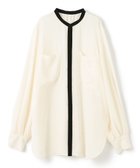 【ベイジ,/BEIGE,】の【洗える】SIBYLLE / 配色カラーロングパフスリーブブラウス Ecru×Black|ID: prp329100004123470 ipo3291000000031889234