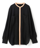 【ベイジ,/BEIGE,】の【洗える】SIBYLLE / 配色カラーロングパフスリーブブラウス Black×L.Camel|ID: prp329100004123470 ipo3291000000031889235