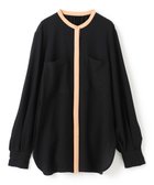 【ベイジ,/BEIGE,】の【洗える】SIBYLLE / 配色カラーロングパフスリーブブラウス Black×L.Camel|ID: prp329100004123470 ipo3291000000032650490