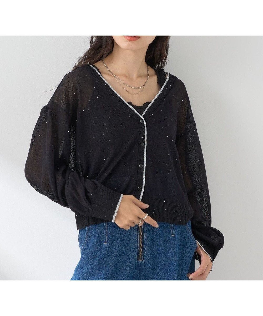 【アースミュージックアンドエコロジー/earth music&ecology】のミニスパンコールカーディガン 人気、トレンドファッション・服の通販 founy(ファニー) 　ファッション　Fashion　レディースファッション　WOMEN　トップス・カットソー　Tops/Tshirt　カーディガン　Cardigans　カーディガン　Cardigan　コンパクト　Compact　スパンコール　Sequins　フォルム　Form　フロント　Front　ポケット　Pocket　A/W・秋冬　Aw・Autumn/Winter・Fw・Fall-Winter　 other-1|ID: prp329100004123474 ipo3291000000031127860