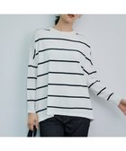 【自由区/JIYU-KU】の【WEB限定カラーあり・洗える】レーヨンストレッチ ニットT [WEB限定]オフ×ブラック|ID:prp329100004124895