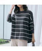 【自由区/JIYU-KU】の【WEB限定カラーあり・洗える】レーヨンストレッチ ニットT チャコール×オフ|ID:prp329100004124895