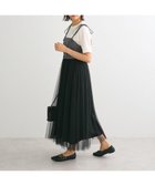 【グリーンパークス/Green Parks】の・ELENCARE DUE チュールドッキングワンピ 人気、トレンドファッション・服の通販 founy(ファニー) ファッション Fashion レディースファッション WOMEN ワンピース Dress A/W・秋冬 Aw・Autumn/Winter・Fw・Fall-Winter おすすめ Recommend カットソー Cut And Sew キャミソール Camisole ギャザー Gather チュール Tulle フェミニン Feminine ポケット Pocket ラップ Wrap リボン Ribbon thumbnail Charcoal Gray|ID: prp329100004125005 ipo3291000000028164001