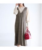 【エニィ スィス/any SiS】の【2SET】チェック ジャンパースカート× ニット ダークブラウン系3|ID: prp329100004125017 ipo3291000000035710148