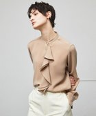 【ベイジ,/BEIGE,】の【洗える】STOW / バンドカラーフリルブラウス Milk tea|ID: prp329100004125321 ipo3291000000028167393