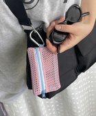 【ウィゴー/WEGO】のメッシュ配色ポーチ ピンク|ID: prp329100004126674 ipo3291000000029397584